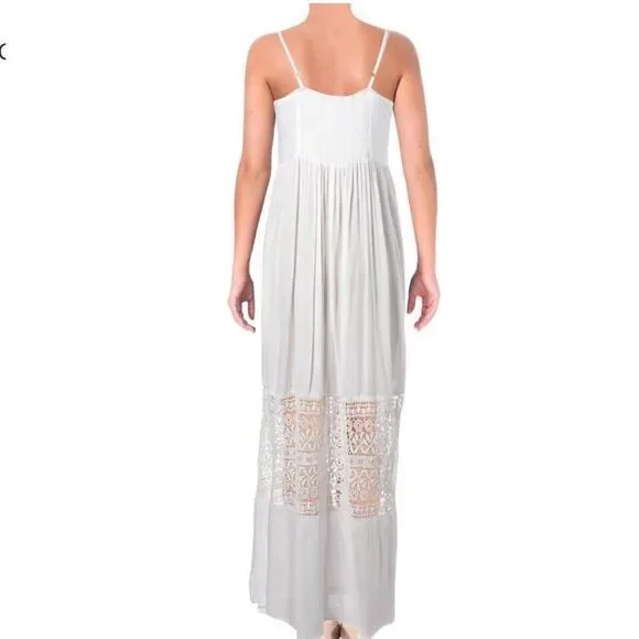 NWT Aqua White Crochet Detailed Maxi Dress - Picture 2 of 4